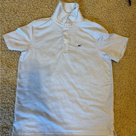 Vineyard Vines Blue and White Striped Polo - Picture 1 of 3